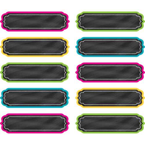 Chalkboard Brights Non-Adhesive Labels, Pack of 120