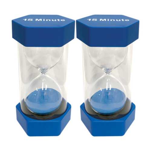 15 Minute Sand Timer - Large, Pack of 2
