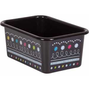 Chalkboard Brights Small Plastic Storage Bin
