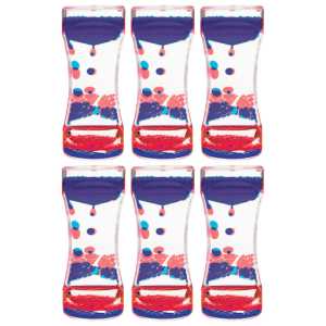 Red & Blue Liquid Motion Bubbler, Pack of 6