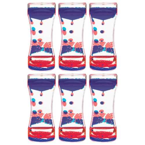 Red & Blue Liquid Motion Bubbler, Pack of 6