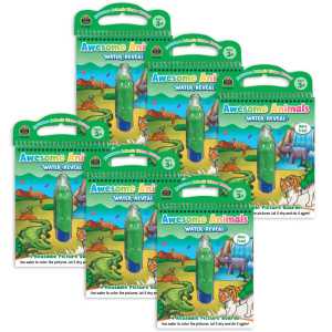 Awesome Animals Water Reveal Book, 6 Sets