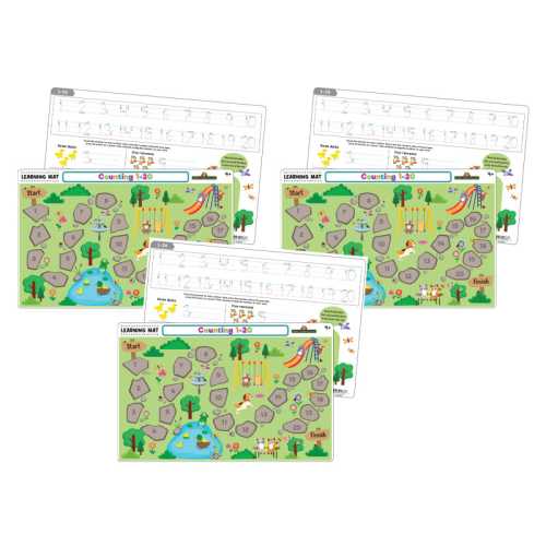 3-Pack Counting 1&ndash;20 Learning Mat