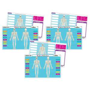 3-Pack Human Skeleton Learning Mat