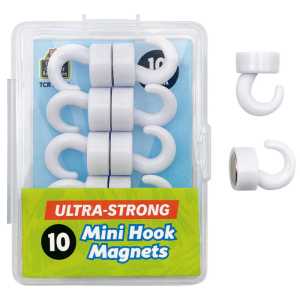 Mini Hook Magnets, Pack of 10