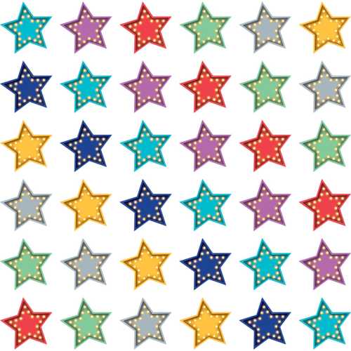 Marquee Stars Mini Accents, Pack of 36