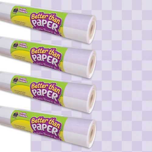 Purple Checkers Better Than Paper&reg; Bulletin Board Roll 4-pack