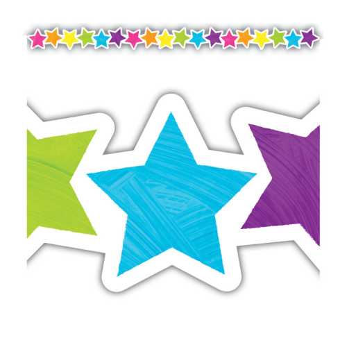 Brights 4Ever Stars Die-Cut Border Trim, 35 Feet