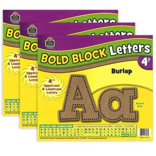 Burlap Design Bold Block 4