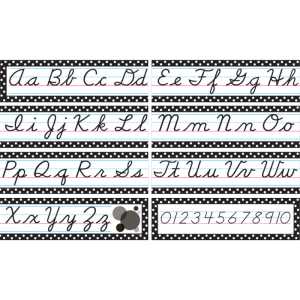 Black Polka Dots Cursive Mini Bulletin Board Set