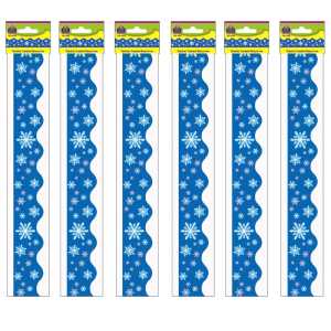 Snowflakes Border Trim, 35 Feet Per Pack, 6 Packs