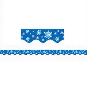 Snowflakes Scalloped Border Trim, 35 Feet