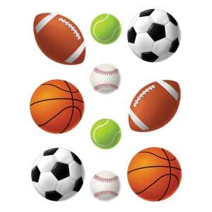 Sports Balls Accents, Pack of 30