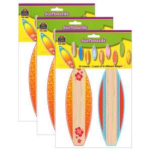 Surfboards Accents, 30 Per Pack, 3 Packs