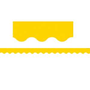 Yellow Gold Scalloped Border Trim, 35 Feet