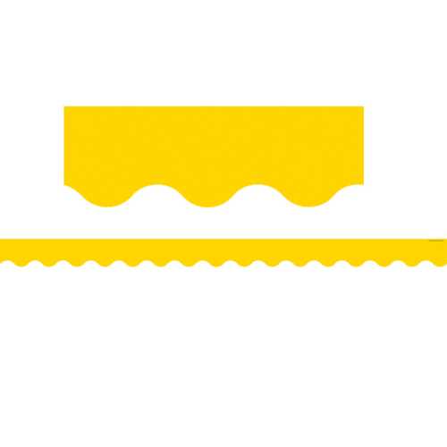 Yellow Gold Scalloped Border Trim, 35 Feet