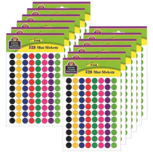 Colorful Circles Mini Stickers, 3/8
