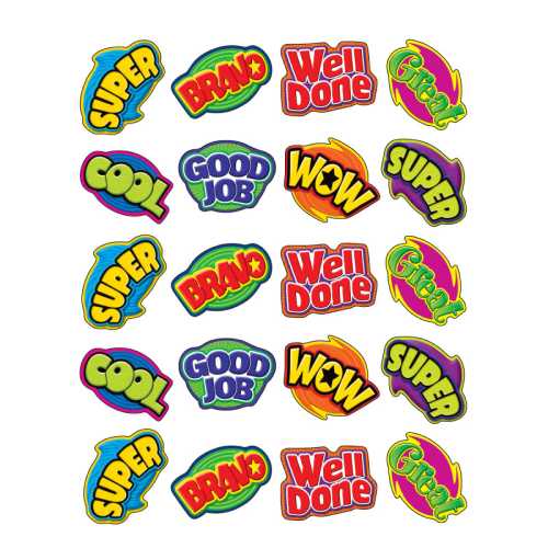 Positive Words Stickers, Pack of 120