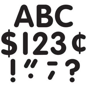 Black Classic Font 4" Letters Uppercase Pack, 81 Pieces