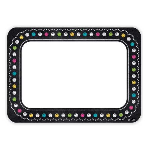Chalkboard Brights Name Tags