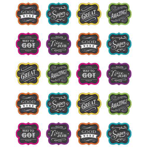 Chalkboard Brights Stickers, Pack of 120