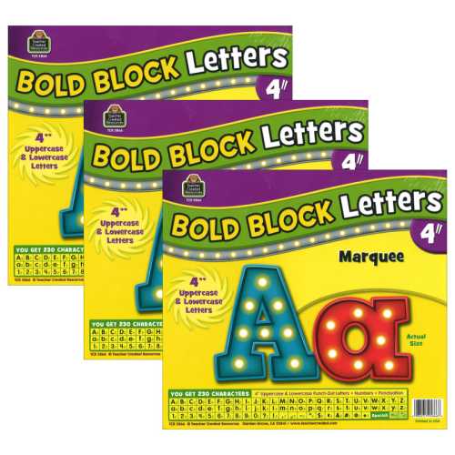 Marquee Bold Block 4