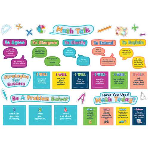 Math Talk Bulletin Board Set, 69 Pieces