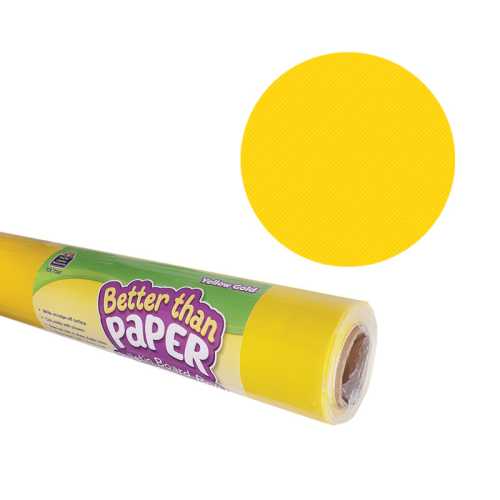 Better Than Paper&reg; Bulletin Board Roll, 4' x 12', Yellow Gold, 4 Rolls