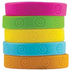 Happy Faces Wristbands, Pack of 10