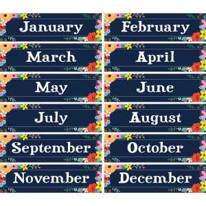 Wildflowers Monthly Headliners, Pack of 12