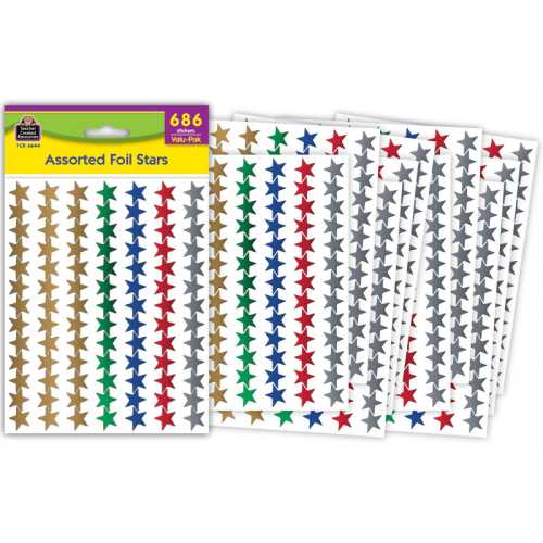 Assorted Foil Stars Valu-Pak Stickers