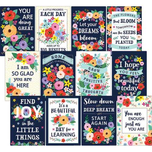 Wildflowers Positive Sayings Small Poster Pack, 11