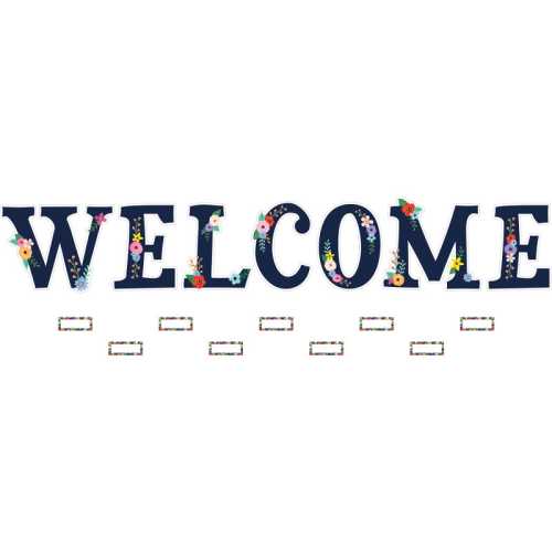Wildflowers Welcome Bulletin Board Set, 55 Pieces