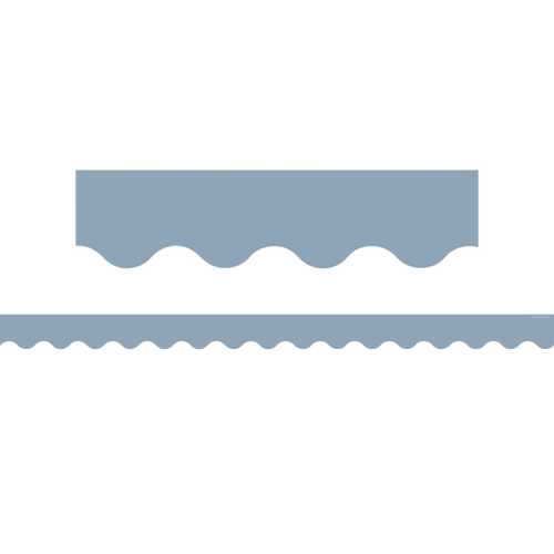 Cottage Blue Scalloped Border Trim, 35 Feet