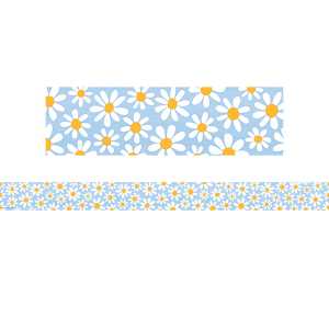 Daisies Straight Border Trim, 35 Feet