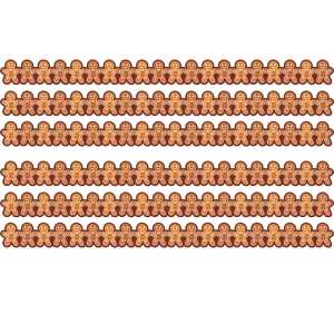 Gingerbread Cookies Die-Cut Border Trim, 35 Feet Per Pack, 6 Packs