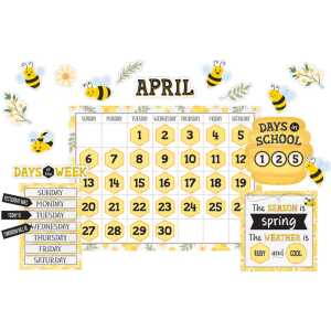 Buzzing Bees Calendar Bulletin Board Set, 131 Pieces
