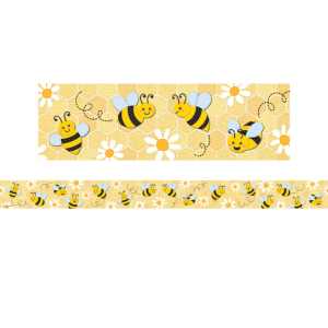 Buzzing Bees Straight Border Trim, 35 Feet