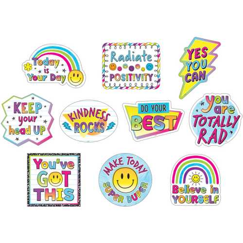 Brights 4Ever Positive Saying Accents, Pack of 30