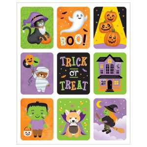 Large Halloween Stickers, Pack of 54
