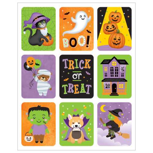 Large Halloween Stickers, Pack of 54