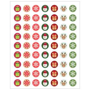 Winter Holiday Mini Stickers, Pack of 378