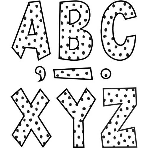 Black Painted Dots on White 7