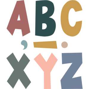 Wonderfully Wild 7" Fun Font Letters, Pack of 120