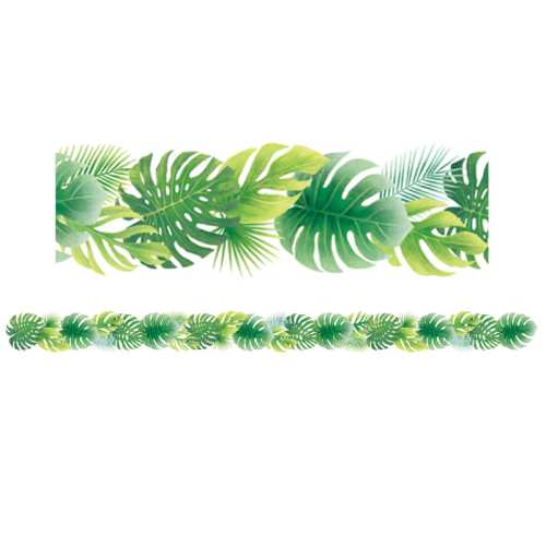 Tropical Leaves Die-Cut Border Trim