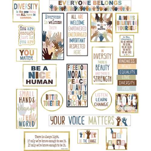 Everyone is Welcome Diversity Mini Bulletin Board Set