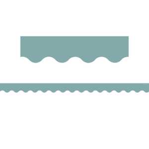 Calming Blue Scalloped Border Trim, 35 Feet