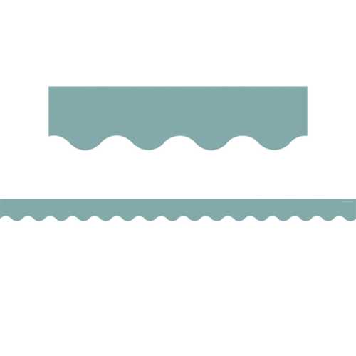 Calming Blue Scalloped Border Trim, 35 Feet