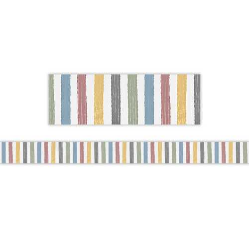 Classroom Cottage Stripes Straight Border Trim, 35 Feet