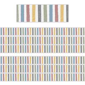 Classroom Cottage Stripes Straight Border Trim, 35 Feet Per Pack, 6 Packs